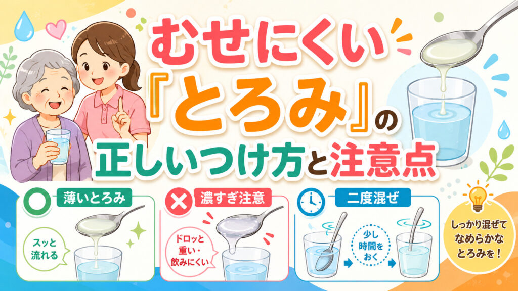 【パーキンソン病の食事の工夫】 むせにくい「とろみ」の正しいつけ方と注意点
