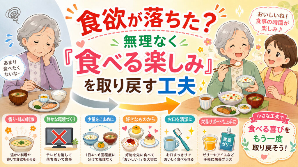 【パーキンソン病の食事】食欲が落ちた？無理なく「食べる楽しみ」を取り戻す工夫