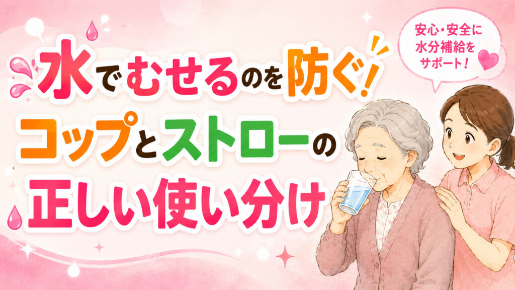 【パーキンソン病の食事】水でむせるのを防ぐ！コップとストローの正しい使い分け