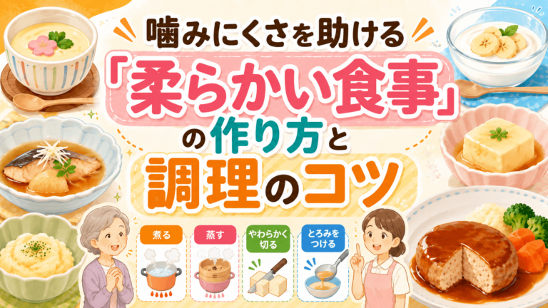 噛みにくさを助ける「柔らかい食事」の作り方と調理のコツ
