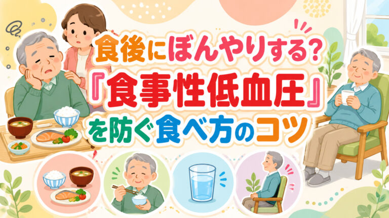 【パーキンソン病の食事】 食後にぼんやりする？「食事性低血圧」を防ぐ食べ方のコツ